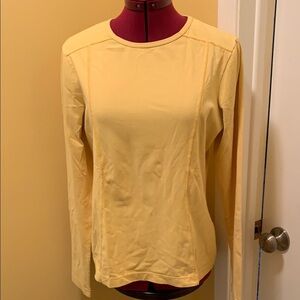 Danskin Yellow Panelled Front Long Sleeve T-Shirt